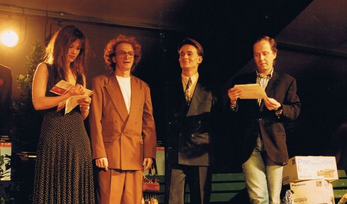 Animateur événementiel Festival du Film de Paris, remise de prix avec Sophie Marceau et Fabrice Luchini et mon ami Pascal Lifschutz en 1993 www.lesanimateurs.fr